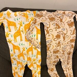 Kids Animal Print One Piece Pajamas - Set of 2!!
